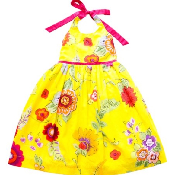 Sophie Catalou Atelier size 3 Yellow Halter floral dress - Picture 3 of 4